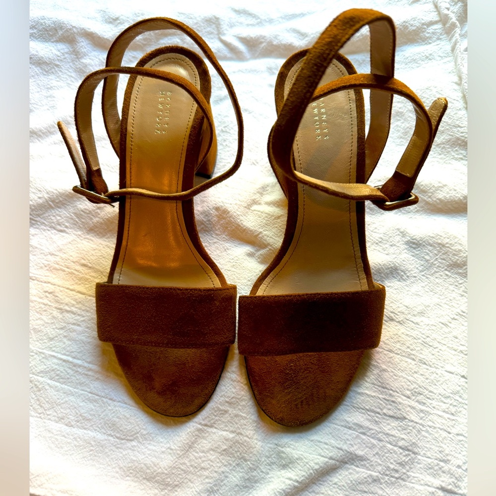 Barney’s New York Brown Suede Wrap Sandals Size 6 NWOT